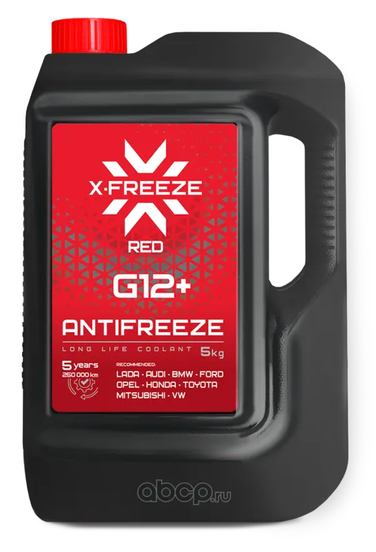 Жидкость охлаждающая Антифриз (5 кг) красный "G12+"-40*C