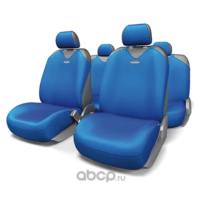 Чехлы "AUTOPROFI" майки R-1 Sport plus цв.синий (9 пр.) закрытое сиденье1/6