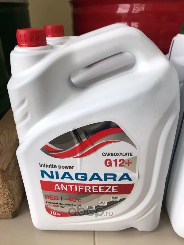 Жидкость охлаждающая Антифриз (10 кг) красный "G12"-40*С — NIAGARA, арт. 1001001012