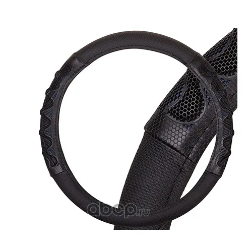 Оплетка M экокожа, Черно/Синяя, Racer-2