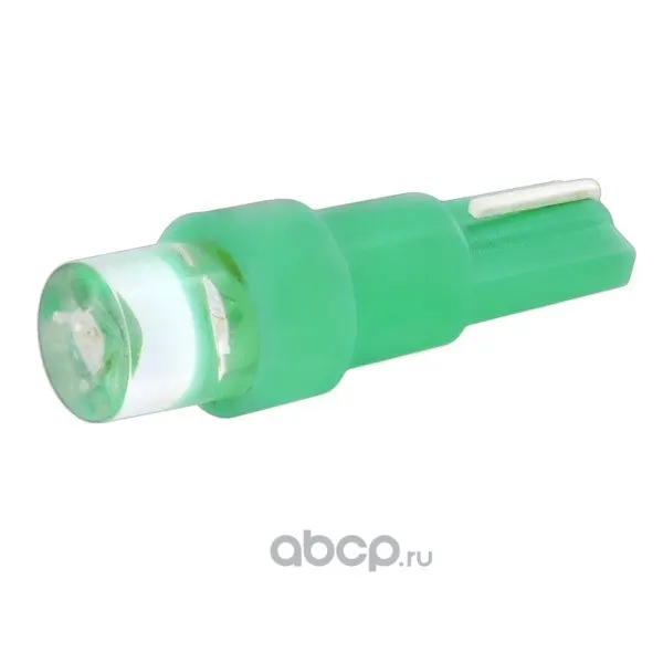 Лампа диод T5 (W1,2W) 12V 1 LED диод 1-конт Зеленая Панель (цена за 1шт, кратно 10шт)