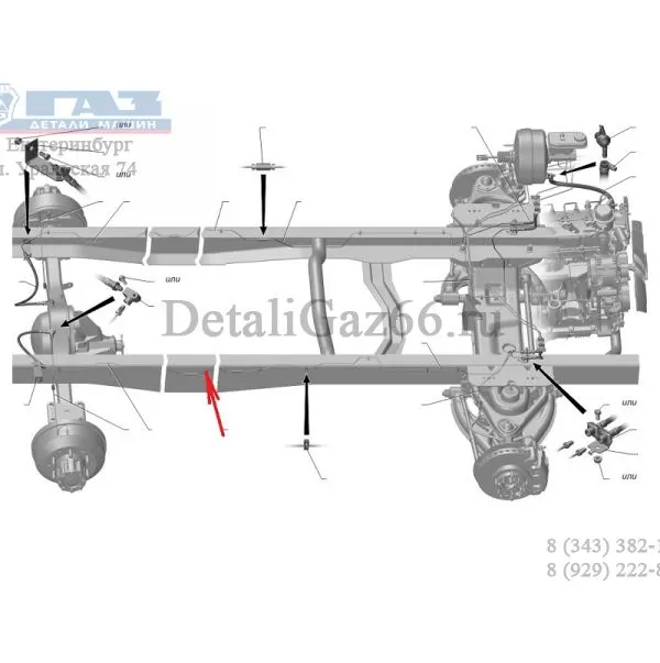 Трубка тормозная Г-А21R22 Г-ль Next (от муфты к муфте правая) (d=4,75мм, L=110см)