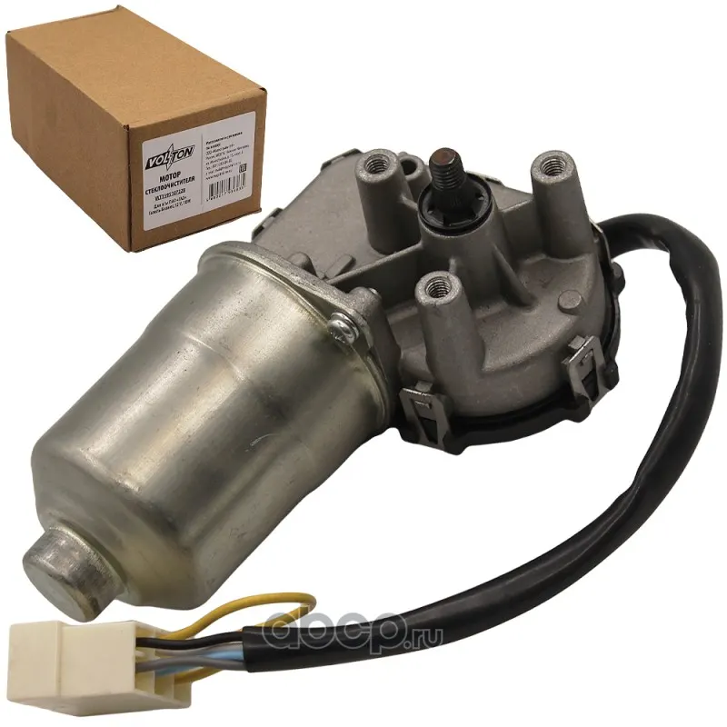 VOLTON VLT1395107228 Мотор стеклоочистителя Г-3302 Бизнес н/о (12V 10 W) (колодка штырьевая)