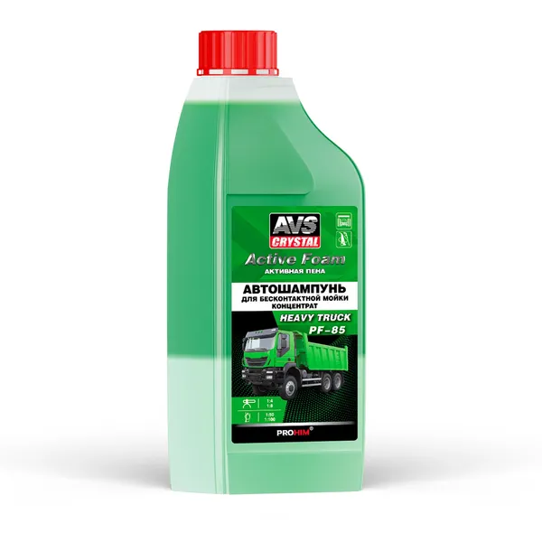 Автошампунь для б/к мойки AVS "Active Foam" 1:4-8 PF-85 HEAVY TRUCK 1 л