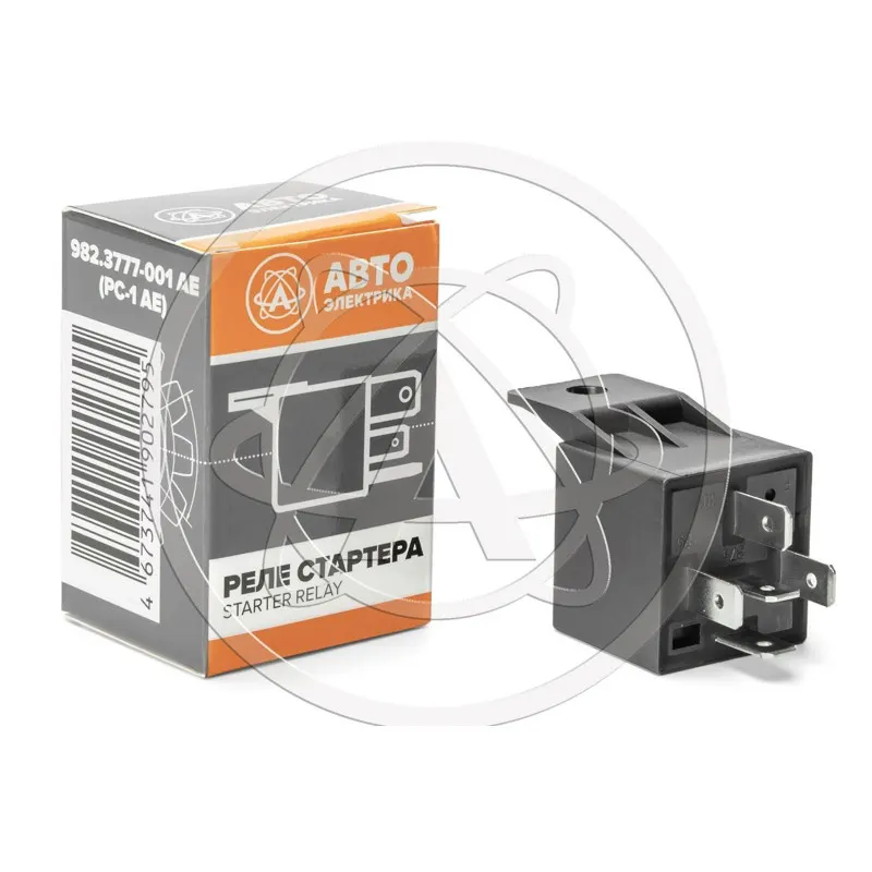 AVTOELECTRICA 9823777001AE Реле стартера (5-и контактное), ВАЗ, ГАЗ, УАЗ, 12 В, 40 А, переключающее, с кронштейном