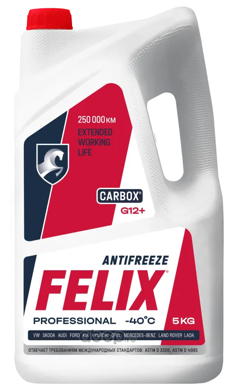 Антифриз FELIX G12+ 5кг красный carbox-40