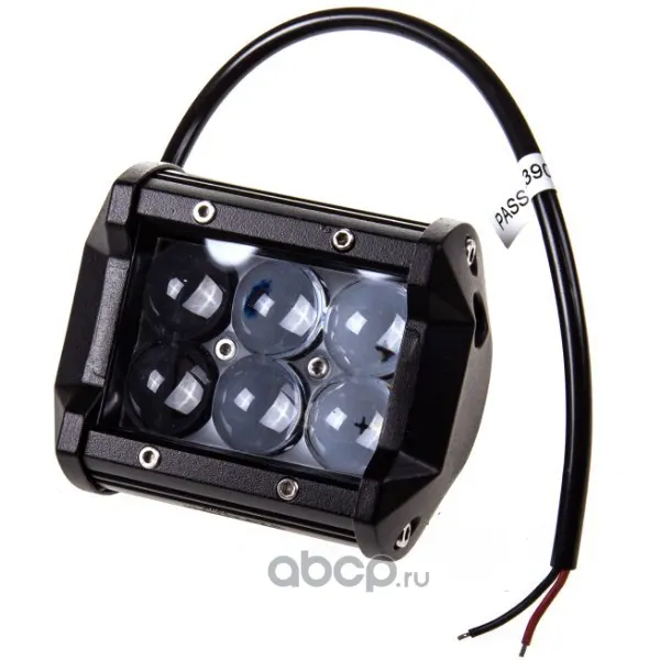 Фара дальнего света OFF ROAD 95*70*65мм 12V/24V 18W 6000К 6 диодов прямоугольная светодиодная; SKYWA
