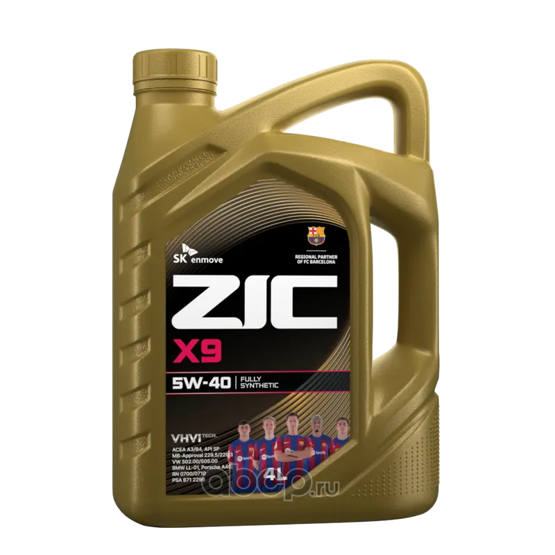 Масло моторное ZIC X9 5w40 4л. синт