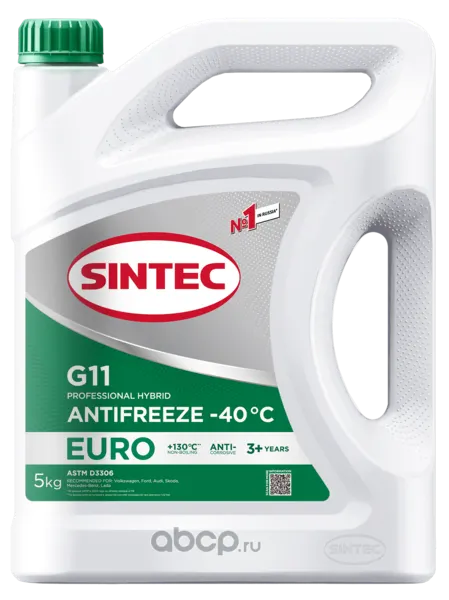 Антифриз Sintec-40 Euro (зеленый) 5кг
